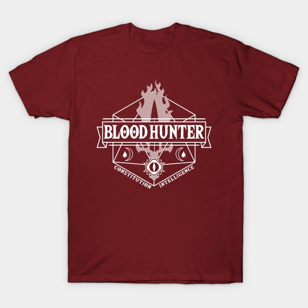 Blood Hunter (White) T-Shirt by Moon Phoenix Crafts & Designs